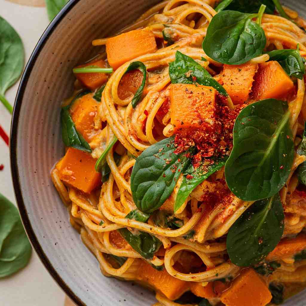 würzige Butternut-Kürbis-Pasta