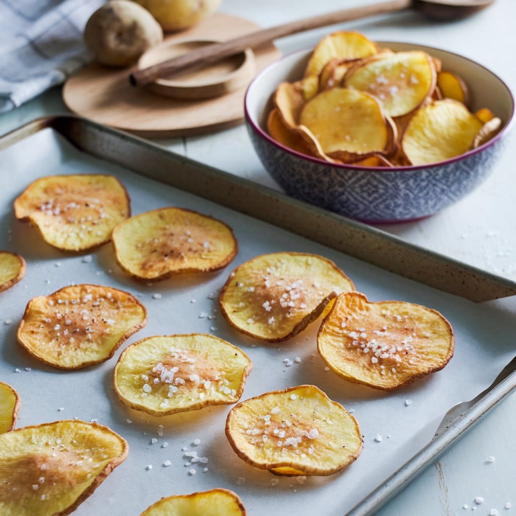 Knusprige hausgemachte Kartoffelchips Rezept