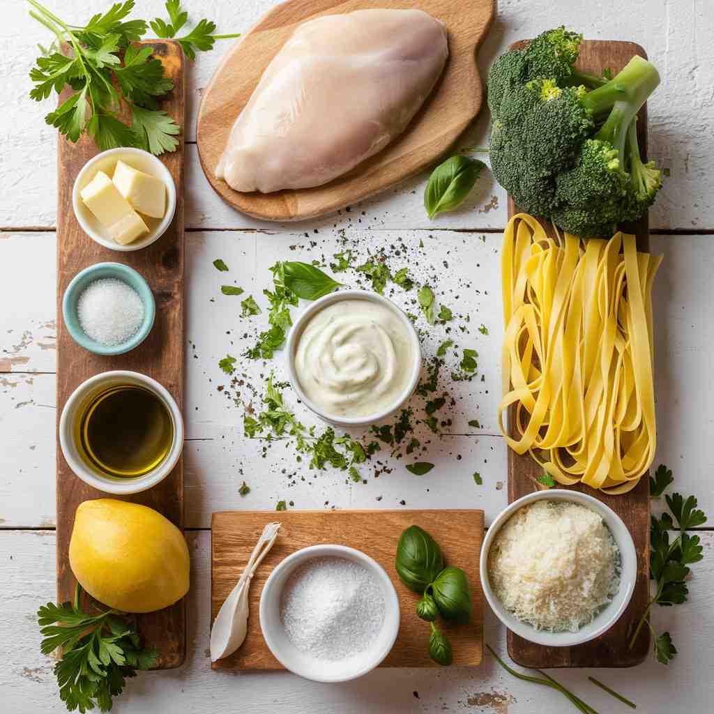 Einfaches Hähnchen-Brokkoli-Alfredo