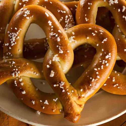 hausgemachte weiche Brezeln