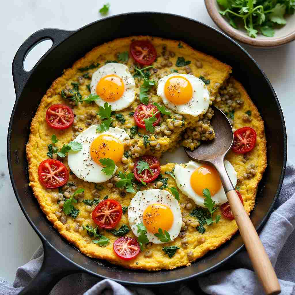 Mediterrane Linsen-Frittata