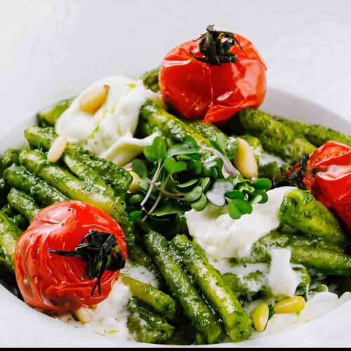 Grüne Bohnen mit Kirschtomaten