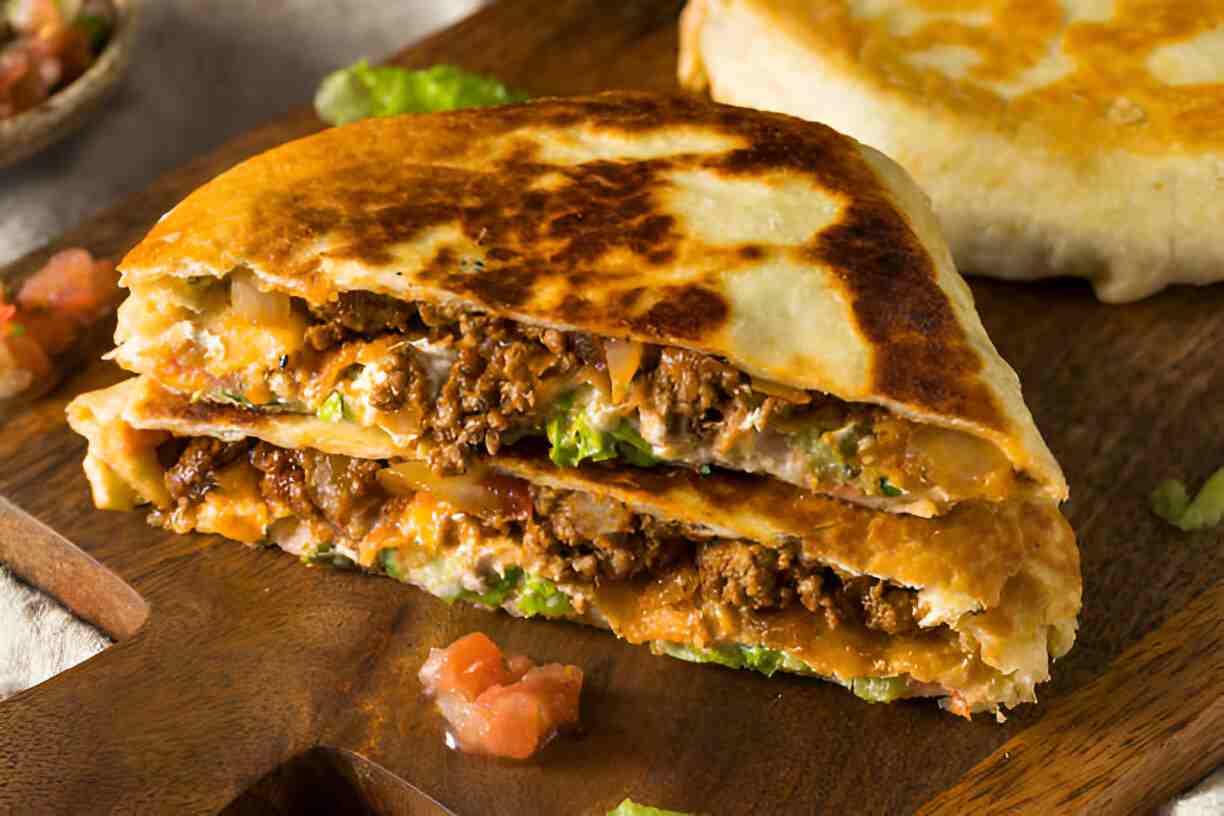 Crunch-Wraps mit Rindfleisch und Käse