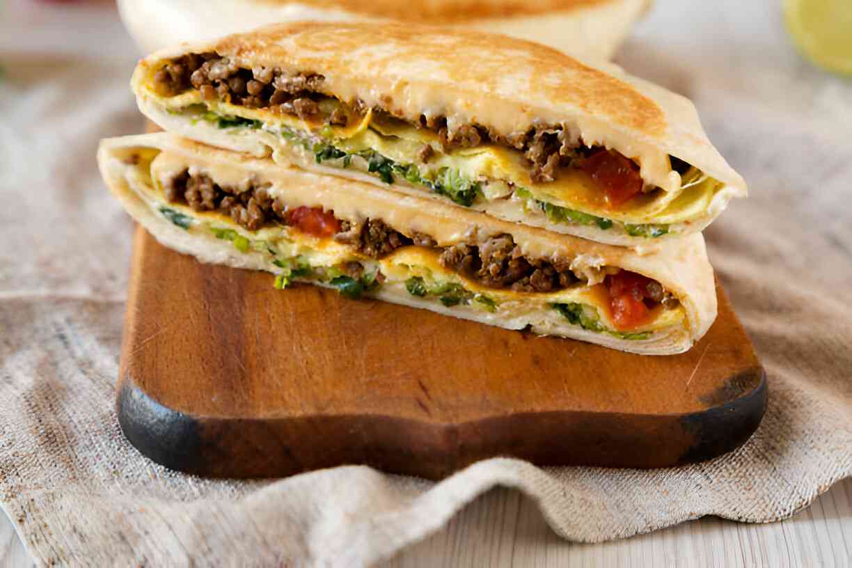 Crunch-Wraps mit Rindfleisch und Käse