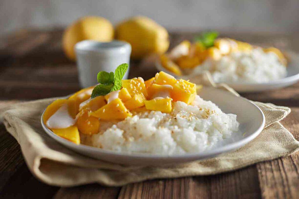 Thailändischer Klebreis mit Mango
