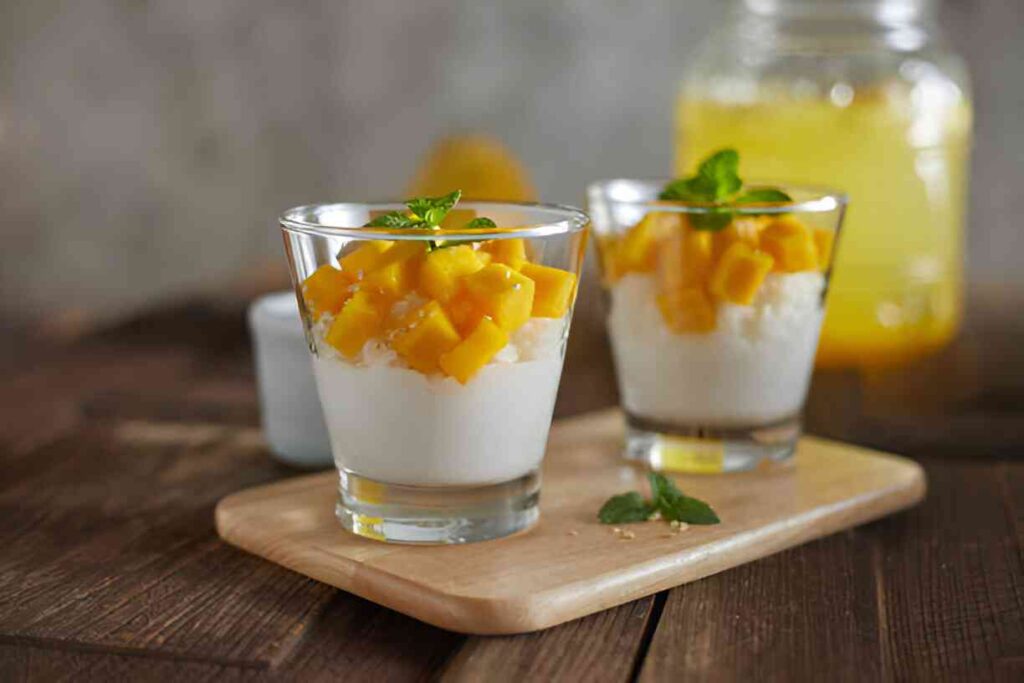 Thailändischer Klebreis mit Mango