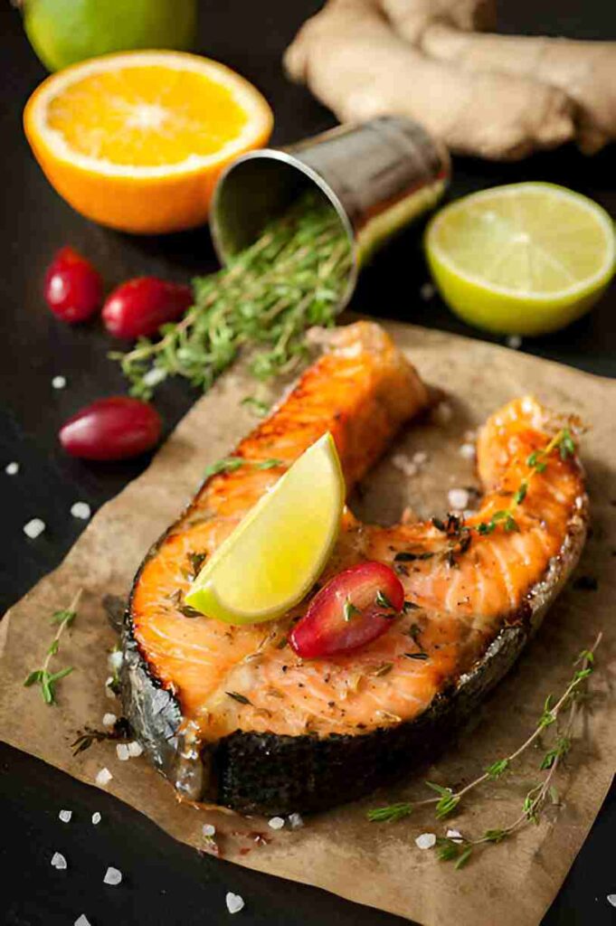Lachs mit Orangenglasur