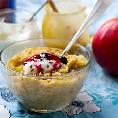 Hirsepudding mit Apfel