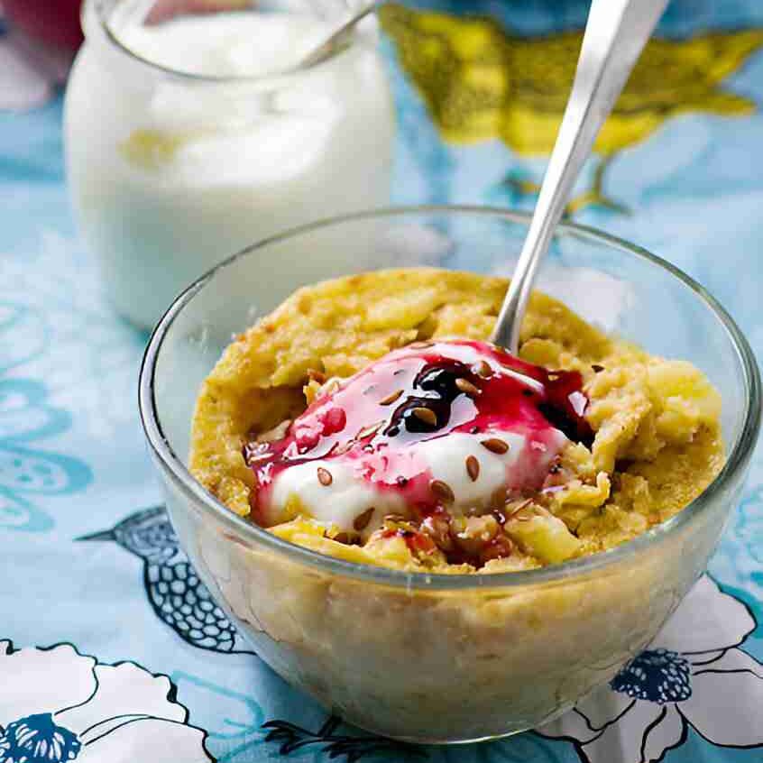 Hirsepudding mit Apfel