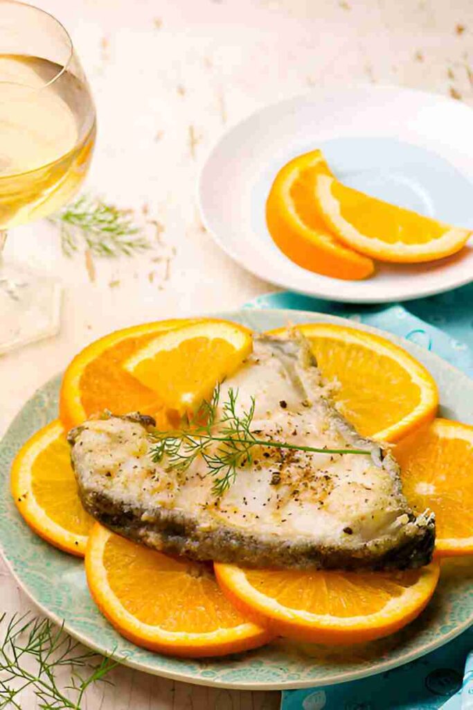 Heilbuttfilets mit Fenchel und Orange