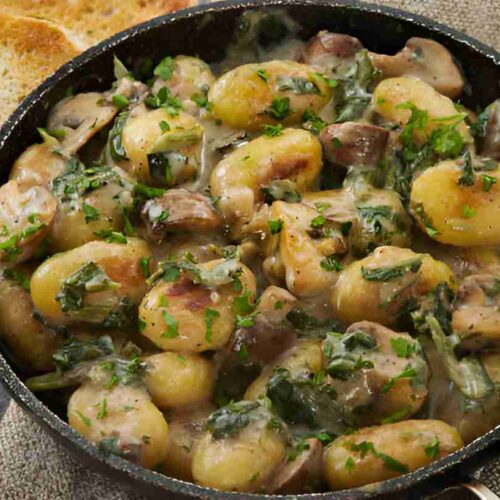 Cremige Gnocchi-Pilz-Pfanne