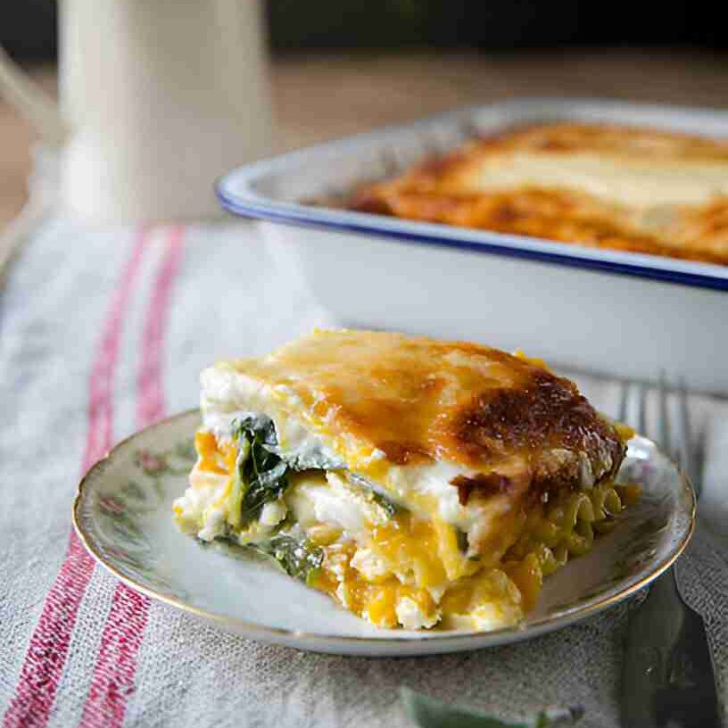 Kürbis-Mangold-Lasagne