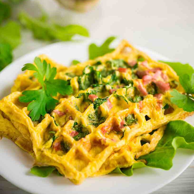 Omelett aus dem Waffeleisen