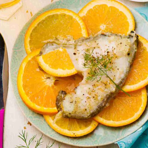 Heilbuttfilets mit Fenchel und Orange