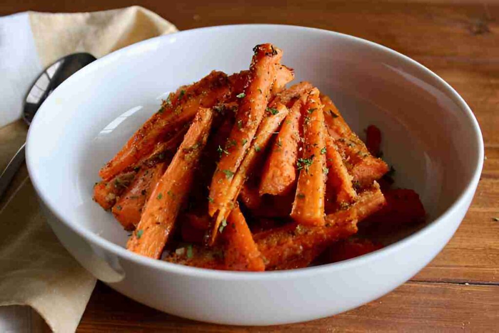 Gebackene Karotten mit Parmesan