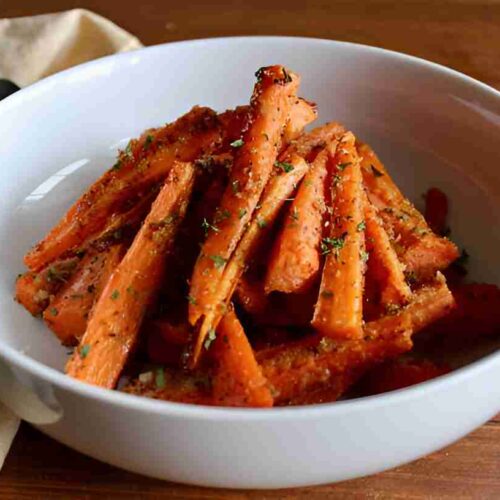 Gebackene Karotten mit Parmesan