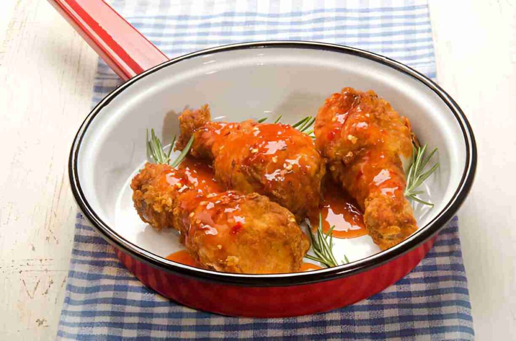 Hähnchen mit Honig-Chili-Soße