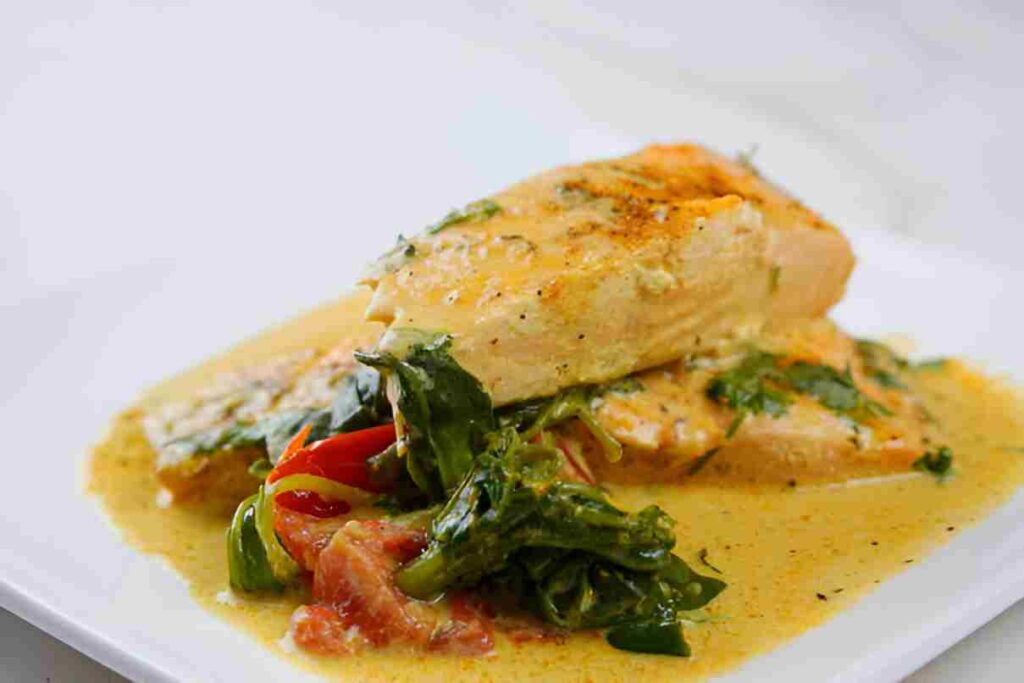 Cremiges Knoblauch-Butter-Toskana-Lachs