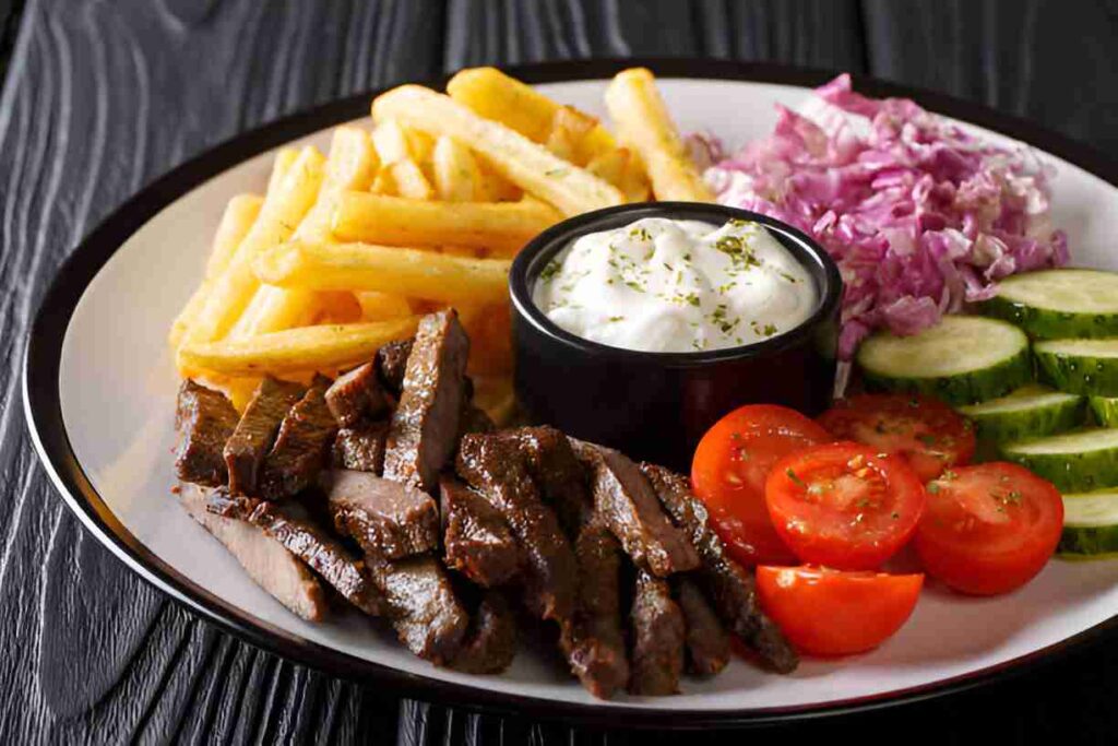 Kohlenhydratarmer Gyros-Teller