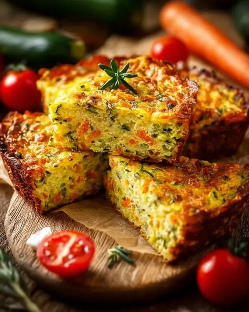Ein einfacher Gemüsekuchen vom Blech mit frischem Gemüse und knusprigem Teig.