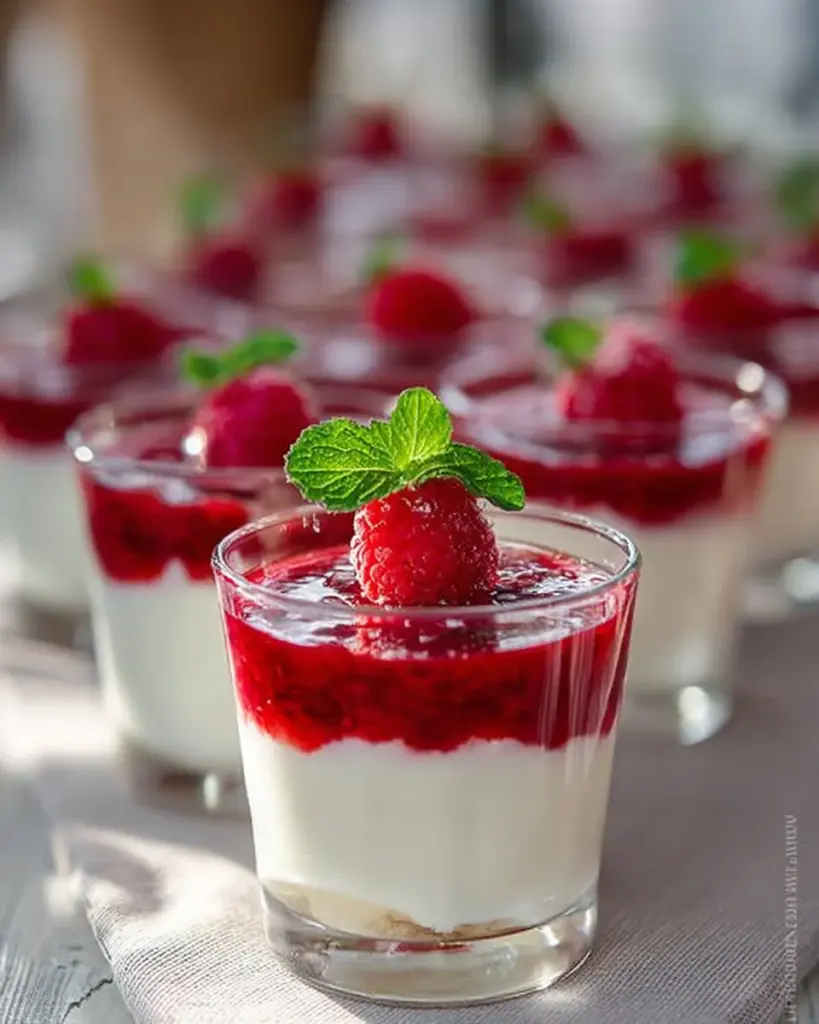 Delikates Himbeer-Mascarpone-Dessert in einer eleganten Schüssel serviert