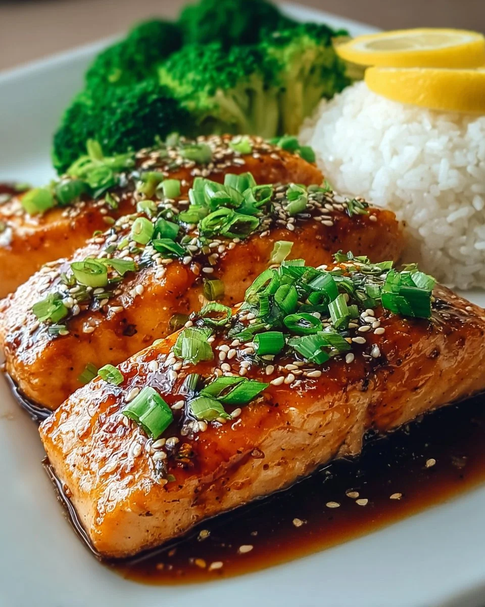 Knuspriger Honig-Knoblauch-Lachs auf einem Teller mit frischen Kräutern
