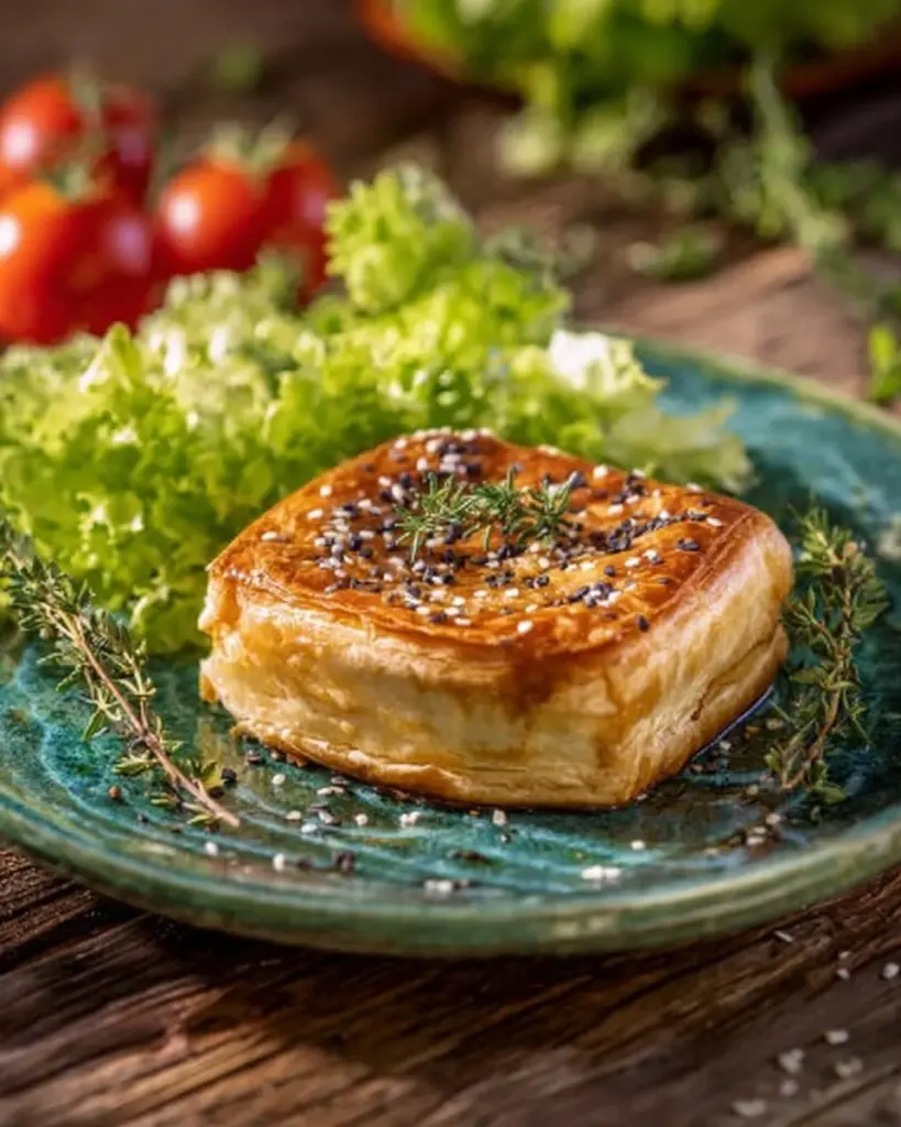 Überbackener Saganaki-Käse, serviert mit Zitrone und frischem Brot.