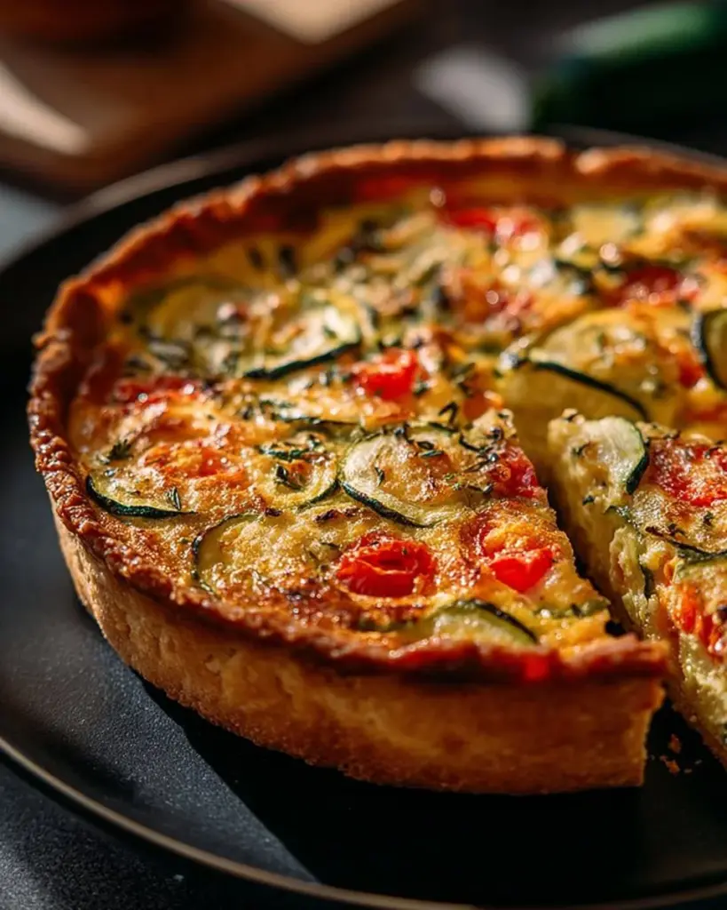 Schnelle Gemüse-Quiche mit frischem Gemüse und knusprigem Teig