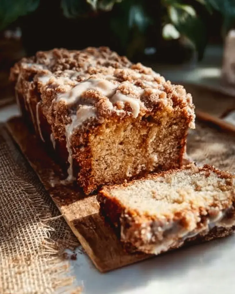 Veganes Zimt-Strudel Bananenbrot mit Zimt und Bananen im Detail