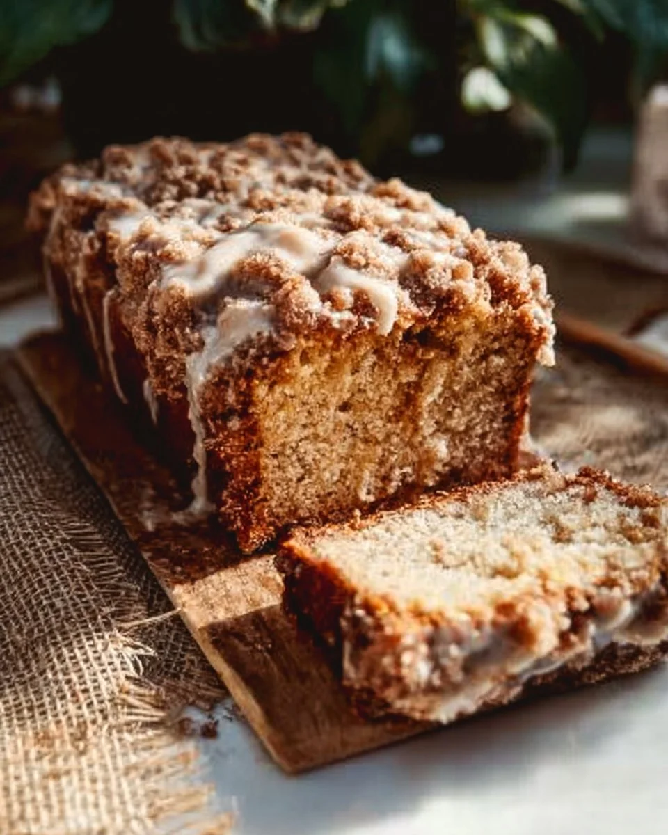 Veganes Zimt-Strudel Bananenbrot mit Zimt und Bananen im Detail
