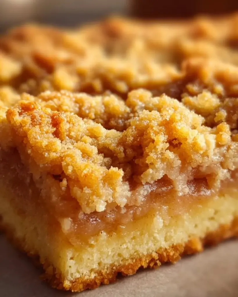Apfelkuchen mit Streuseln auf einem Teller