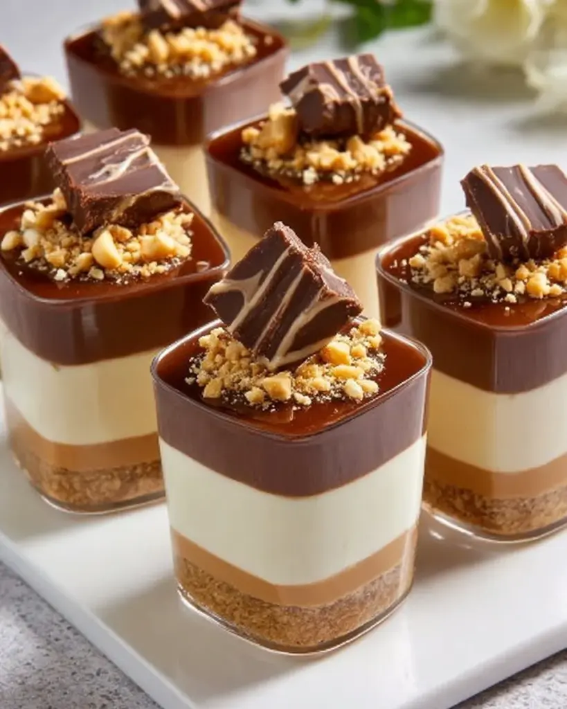 Köstliches Bueno Dessert im Glas mit Schokolade und Nougatcreme