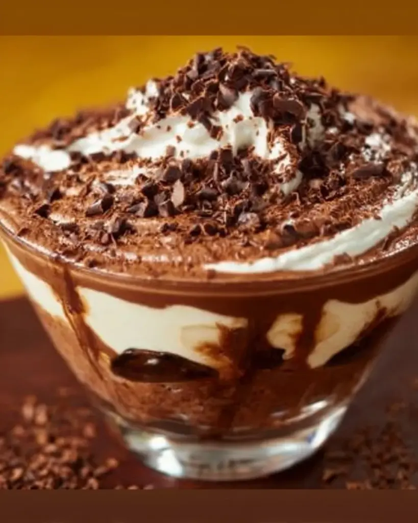 Ein verführerisches friss dich dumm Dessert mit Schokolade und Früchten.