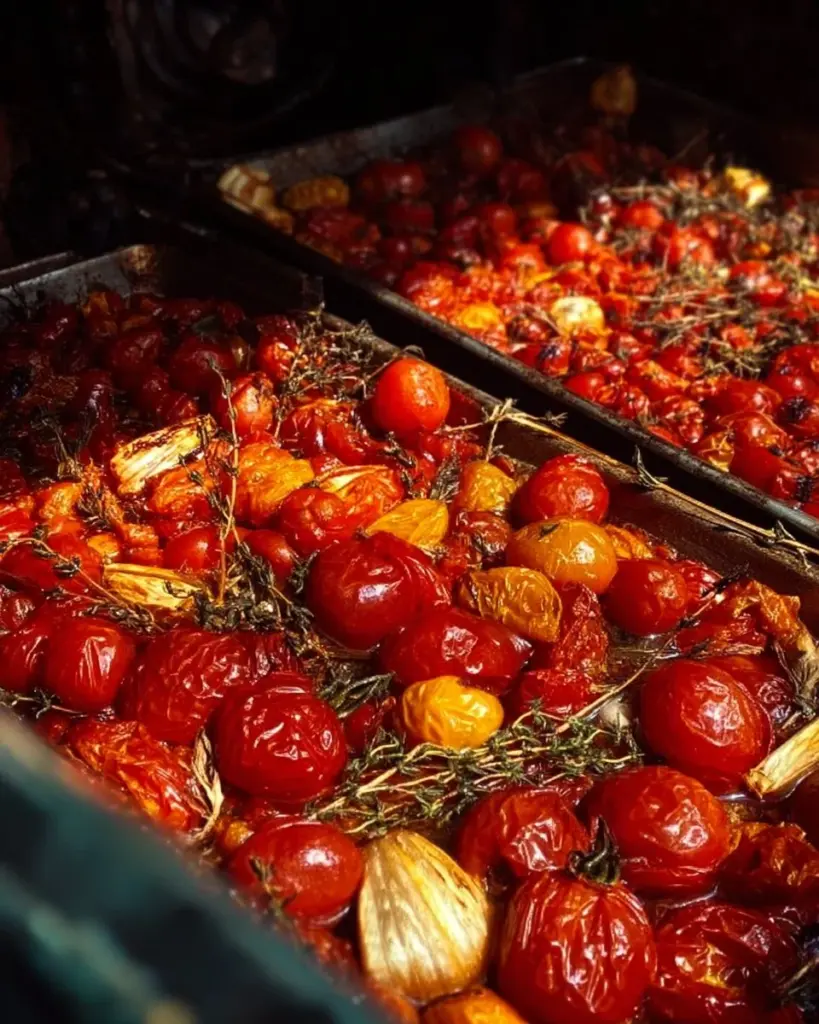 Geröstete Tomatensauce in einer Schüssel, frisch und aromatisch zubereitet.