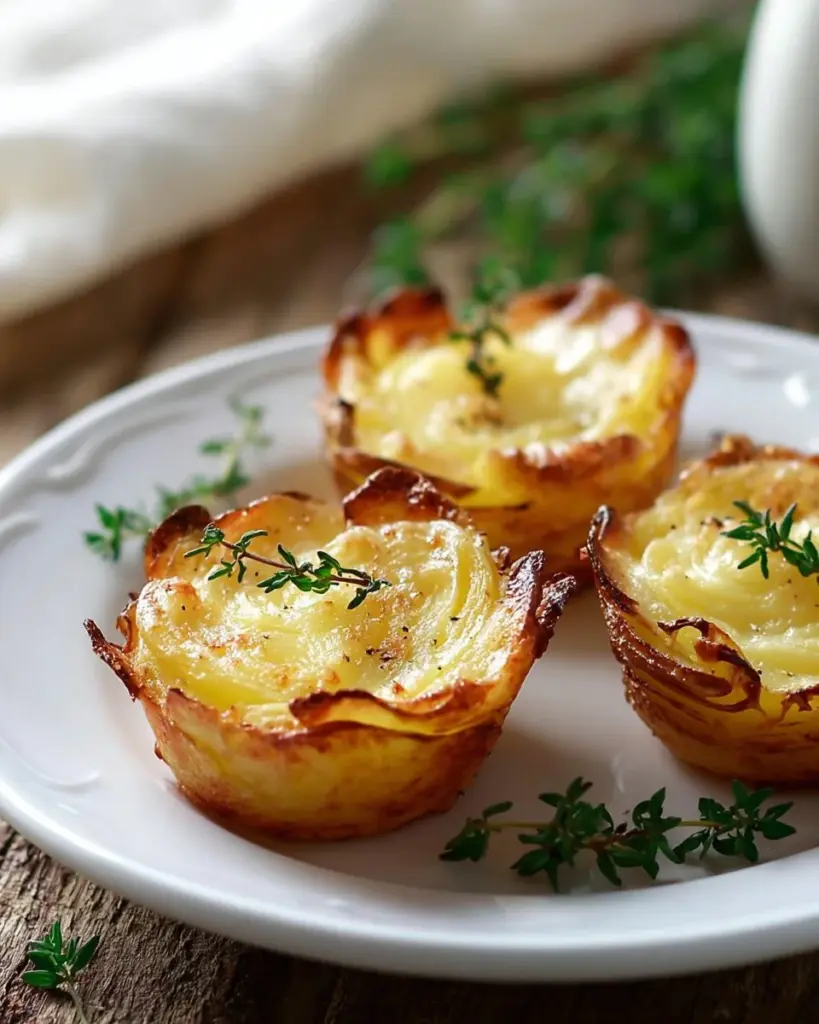 Kartoffelgratin-Rosen aus der Muffinform, ein leckeres Rezept für Kartoffelliebhaber.