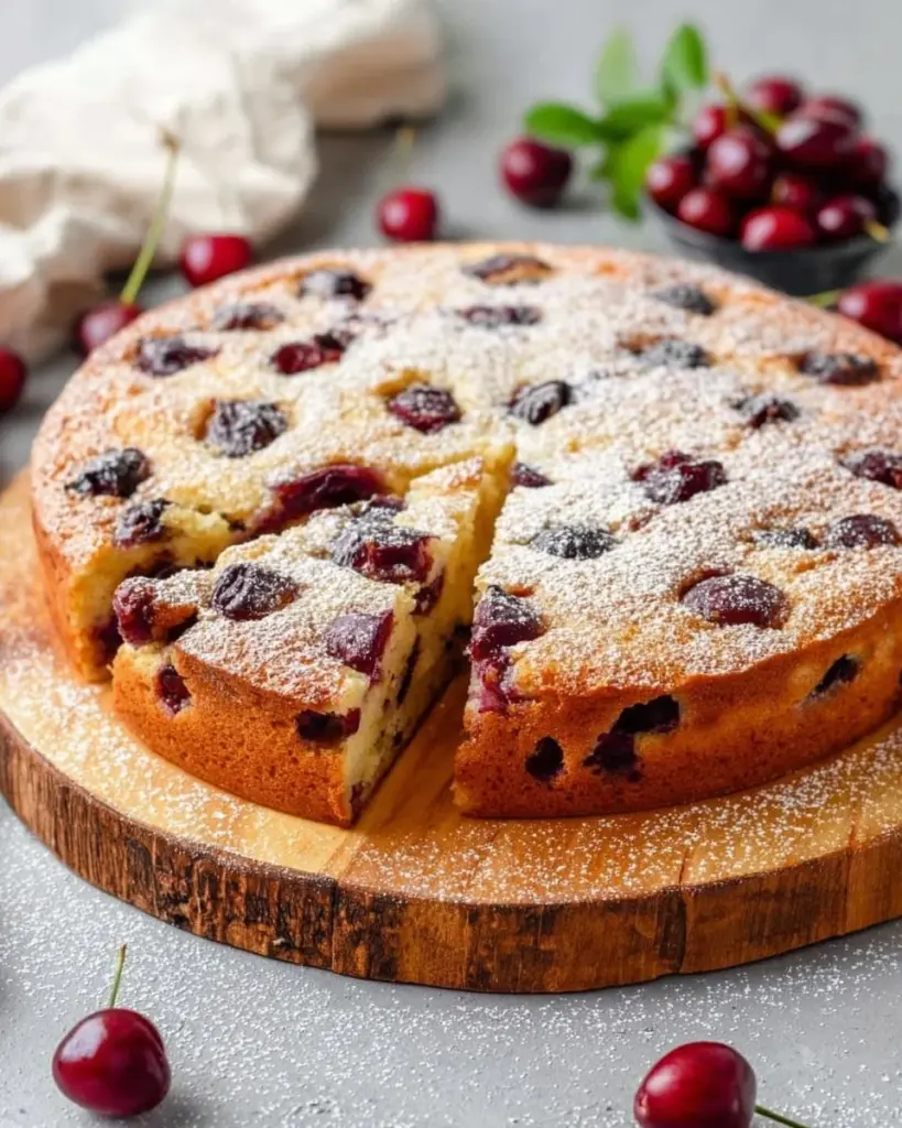 Leckerer Kirschkuchen mit frischen Kirschen und zartem Teig