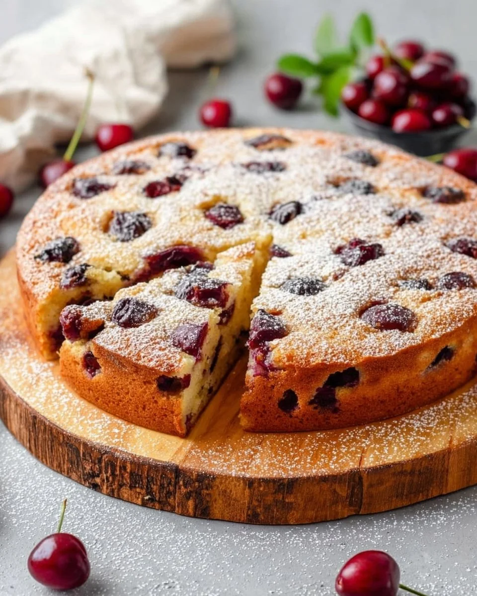 Leckerer Kirschkuchen mit frischen Kirschen und zartem Teig