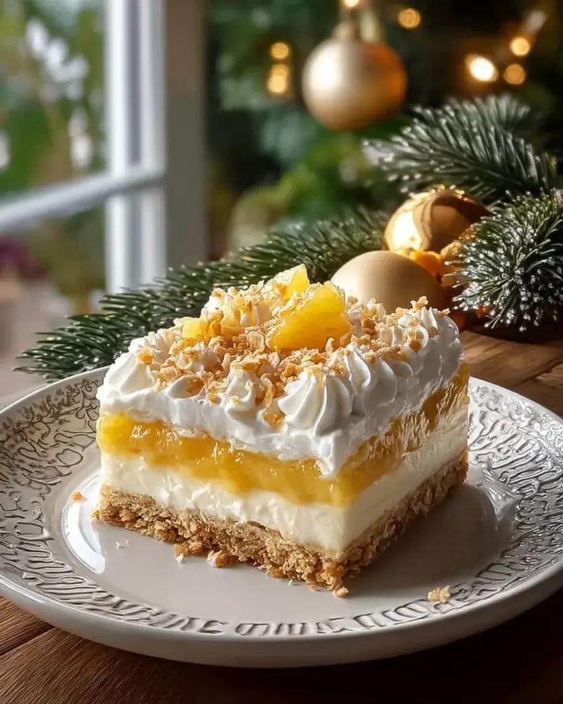 Weihnachtskuchen mit Pudding auf einem dekorativen Teller