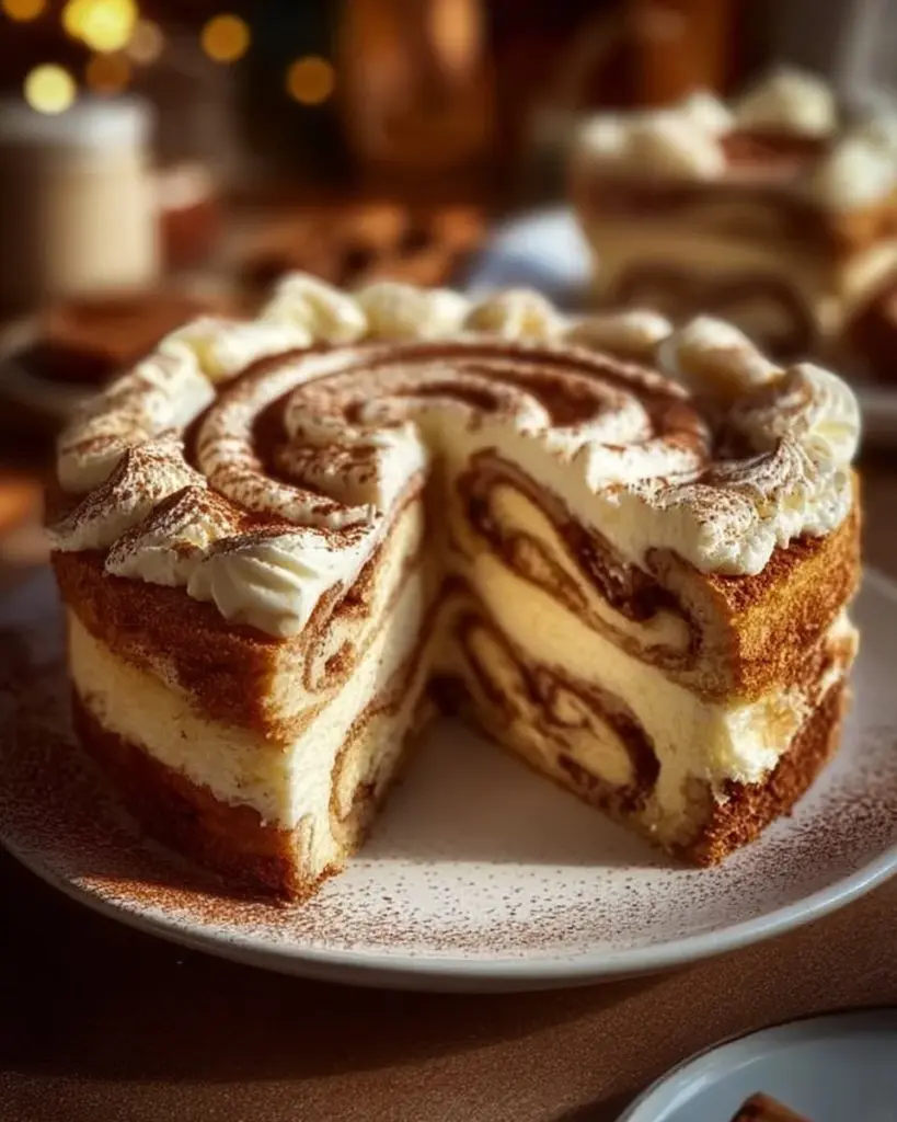 Zimtschnecken-Käsekuchen mit Zimt- und Käsekuchen-Füllung