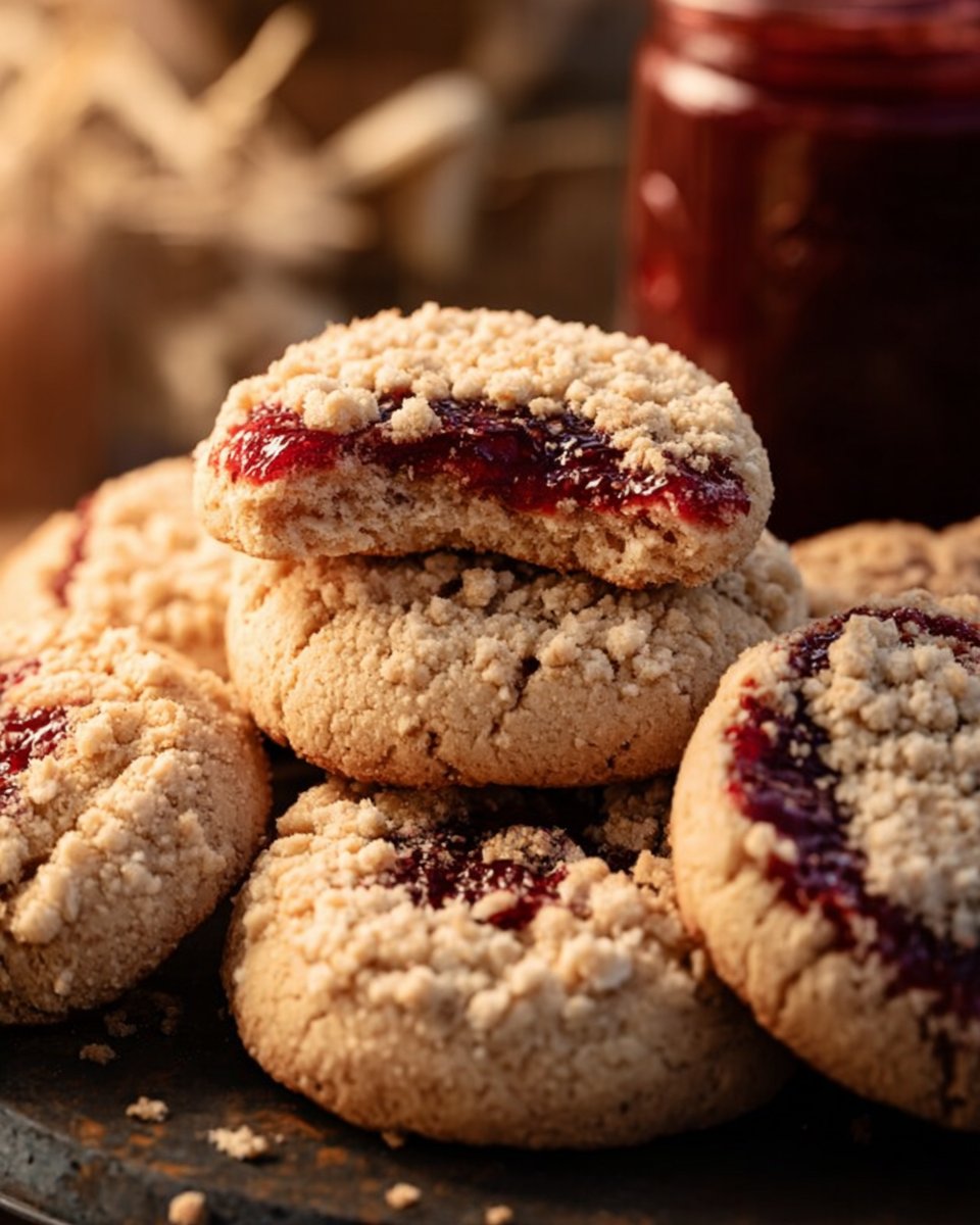 Streuselplätzchen mit Marmelade