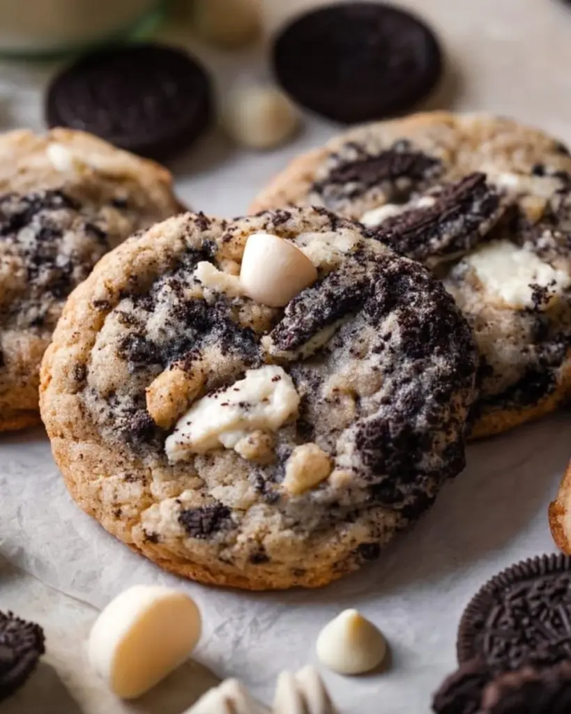 Leckere Cookies und Creme Kekse auf einem Teller
