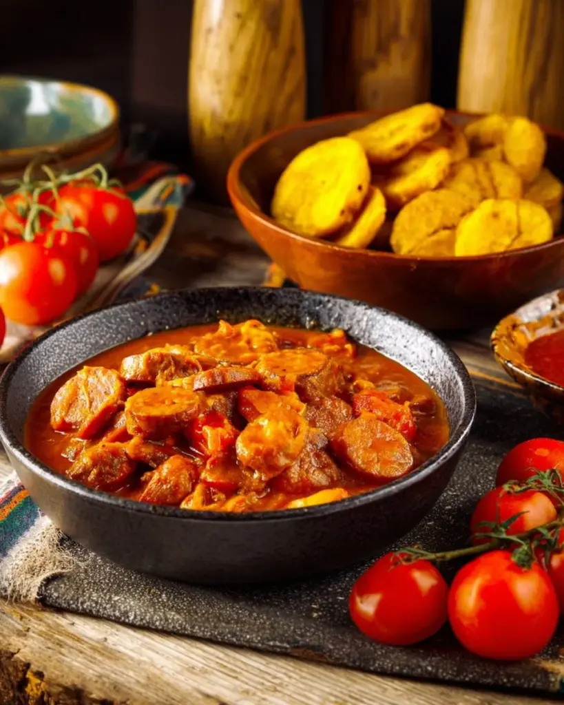 Currywursttopf aus dem Dutch Oven mit zahlreichen Zutaten