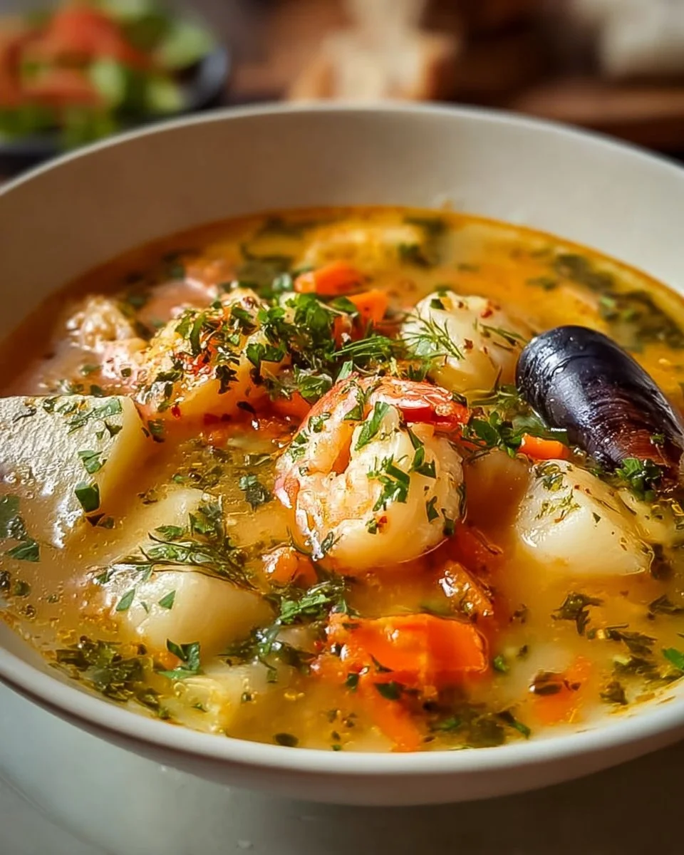 Provenzalische Fischsuppe mit frischen Zutaten und aromatischen Gewürzen