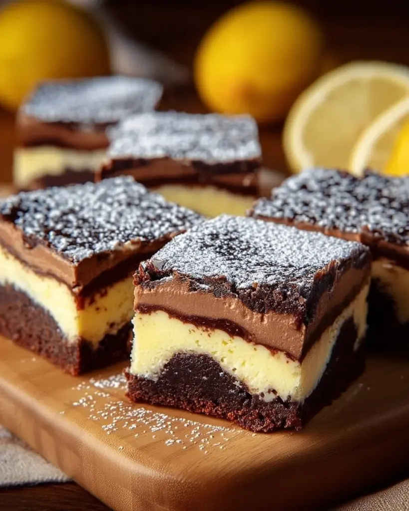 Leckere Käsekuchen-Brownies aus Schokolade und Frischkäse