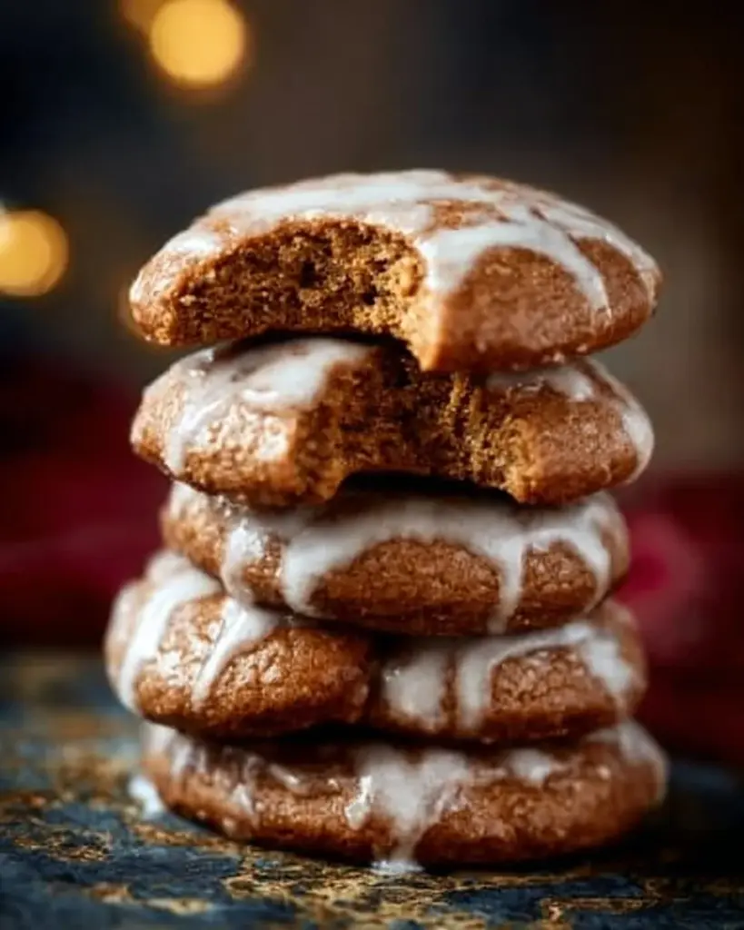 Eine Auswahl von hausgemachten Lebkuchen mit bunten Zuckerglasuren