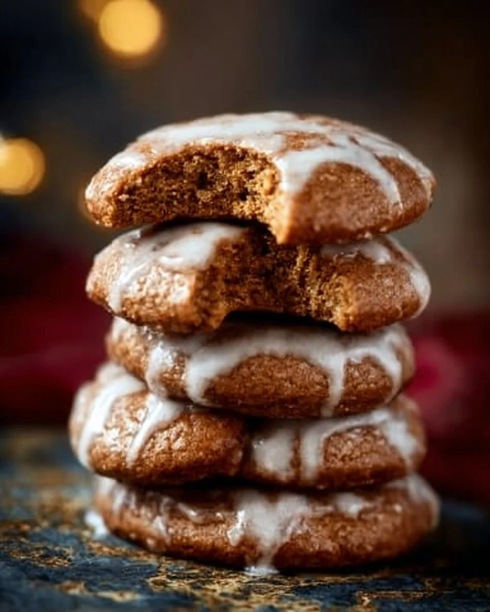 Eine Auswahl von hausgemachten Lebkuchen mit bunten Zuckerglasuren