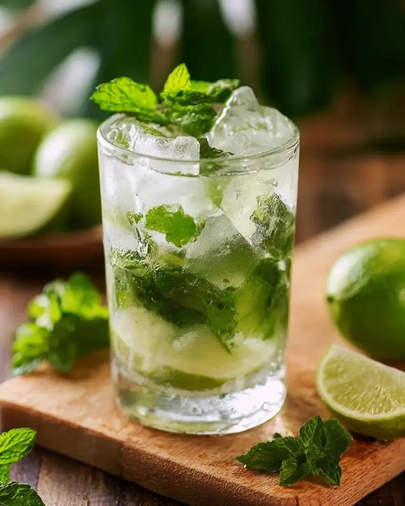 Erfrischender Mojito Cocktail mit Minze und Limette