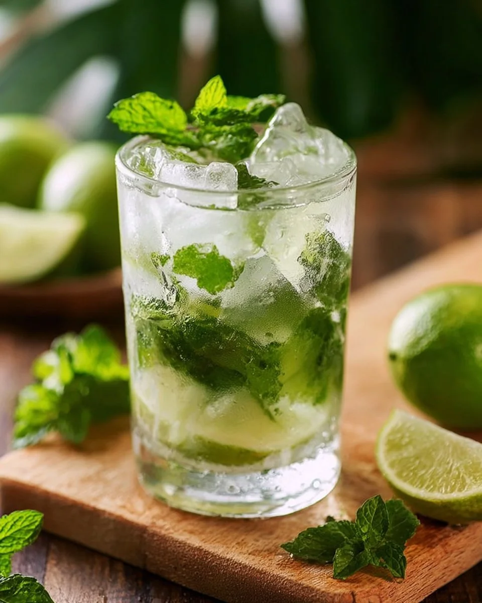 Erfrischender Mojito Cocktail mit Minze und Limette