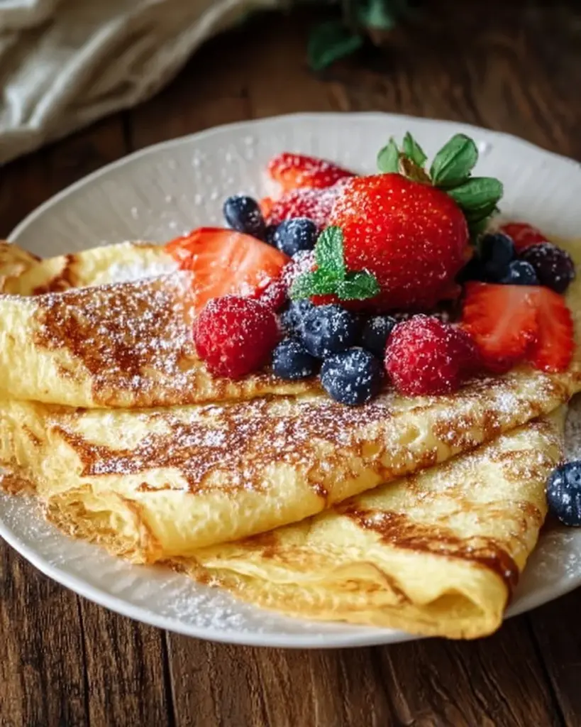 Omas Eierkuchen Rezept in einer Pfanne zubereitet