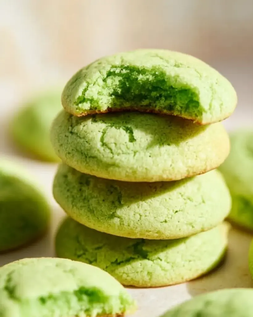 Leckere Pistazienpuddingkekse auf einem Teller